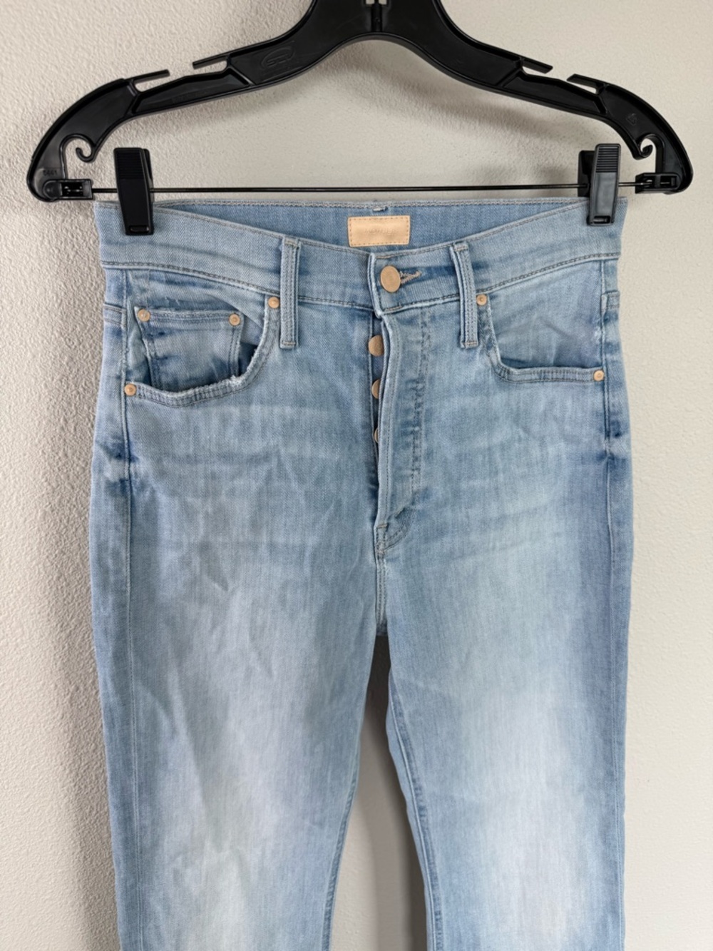 MOTHER The Tripper Ankle Fray High Rise Flare Jeans Island Time Denim Women’s 25 - Picture 6 of 16